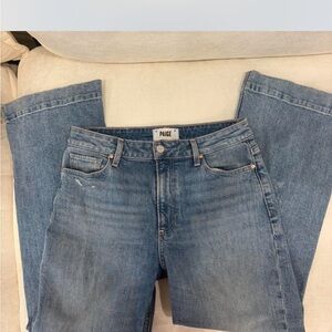 PAIGE Women's Classic Blue Straight Leg Jeans